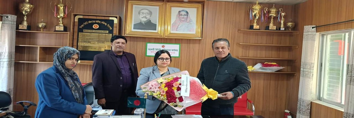 করিমগঞ্জ উপজেলা নিবার্হী অফিসার এর সাথে সৌজন্য সাক্ষাৎ।